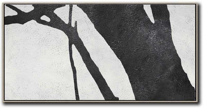 Acrylic Painting On Canvas,Oversized Panoramic Minimal Art On Canvas - Huge Abstract Canvas Art